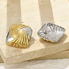 304 Stainless Steel Two Tone Stud Earrings EJEW-A124-01C-3