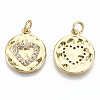 Brass Micro Pave Clear Cubic Zirconia Pendants ZIRC-S067-138-NF-2