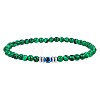 Glass Evil Eye 4MM Synthetic Malachite Beaded Stretch Bracelets for Men VE1501-2-1