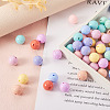 100Pcs 10 Colors Food Grade Eco-Friendly Silicone Beads SIL-TA0001-28-15