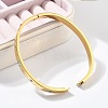 Eye 304 Stainless Steel Rhinestone Bangles for Women BJEW-Z092-09G-3