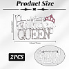 2Pcs Birthday Queen Rhinestone Pins JEWB-SP0001-11P-2