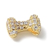 Brass Micro Pave Cubic Zirconia Beads KK-P290-61G-I-2