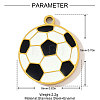 304 Stainless Steel Enamel Pendants STAS-OY003-18G-2