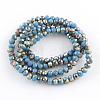 Electroplate Glass Faceted Rondelle Bead Strands X-EGLA-Q054-8mm-07-2