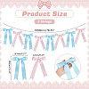 Polyester Bowknot Hanging Banner OFST-WH0004-121A-2