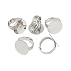 Flat Round Brass Pad Ring Settings MAK-S033-018P-NF-5