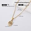 304 Stainless Crystal Rhinestone Tree of Life Pendant Necklaces for Women AP2752-6-1
