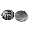 Natural Black Lip Shell Carved Cabochons SHEL-G024-03A-2
