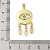 Rack Plating Brass Micro Pave Cubic Zirconia Pendants KK-Z074-05G-3