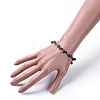 Non-magnetic Synthetic Hematite Beads Stretch Bracelets BJEW-JB04659-01-3