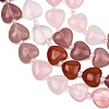 Gradient Color Opalite & Cherry Quartz Glass & Natural Strawberry Quartz & Rose Quartz & Red Jasper Beads Strands G-B185-A13-5