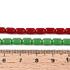 Opaque Solid Color Glass Beads Strands GLAA-N058-4x6mm-B01-5