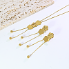 Stainless Steel Flower Earrings & Lariat Necklaces Sets for Women GQ8201-4