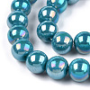 Electroplate Opaque Glass Beads Strands X-GLAA-T032-P6mm-AB13-3