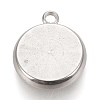 Non-Tarnish 304 Stainless Steel Pendant Cabochon Settings X-STAS-K202-03D-P-2