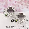 316L Surgical Stainless Steel Colorful Rhinestone Horse Eye Ear Plugs Gauges WG2285B-07-1