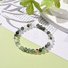 Natural Lodolite Quartz/Garden Quartz Round Beaded Stretch Bracelet BJEW-JB08919-01-2