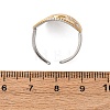 304 Stainless Steel Double Color Cuff Rings RJEW-S635-01GP-J-3