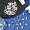 Tibetan Style Flat Round Alloy Spacers Beads X-TIBEP-S293-070AS-LF-5