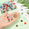 90Pcs 7 Colors Two Tone Transparency Glass Pendant GLAA-FS0002-72-4