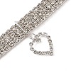 Adjustable 3-Row Iron Rhinestone Cup Chain Pet Collars AJEW-A054-01C-2