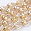 Electroplate Glass Beads Strands LS-EGLA-D015-15x10mm-24-3