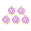 Golden Plated Alloy Enamel Charms X-ENAM-S118-10Y-2