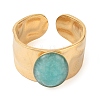 Oval Natural Amazonite Finger Rings RJEW-Z057-12G-06-2