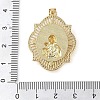 Brass Micro Pave Clear Cubic Zirconia Pendants KK-Q813-16D-G-3