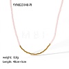Glass & Stainless Steel Round Beaded Necklaces for Women PH3717-3-2