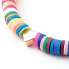 Handmade Polymer Clay Heishi Beads Stretch Bracelets Sets BJEW-SZ0001-59-12
