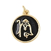 Brass Enamel Pendants KK-L251-02G-D-2