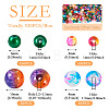 Round Spray Painted Glass Beads DGLA-TA0001-15-4
