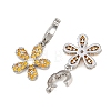 Brass Micro Pave Cubic Zirconia Pendants CU-CBAA6E8-14P-02-2
