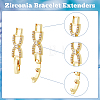 10Pcs 2 Colors Bowknot Rack Plating Brass Clear Cubic Zirconia Watch Band Clasps ZIRC-DC0001-09-4