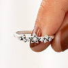 Alloy Rhinestone Plain Band Rings PW-WGAC64F-03-2