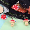 4Pcs Mushroom Resin Tablecloth Weights HJEW-SW00128-05-4