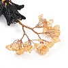 Halloween Theme Natural Yellow Quartz Chips Tree of Life Decorations DJEW-B013-02E-2