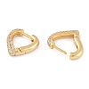 Brass Pave Clear Cubic Zirconia Hoop Earrings for Women EJEW-S225-11G-02-2