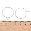 304 Stainless Steel Hoop Earrings Findings STAS-I120-60B-P-3