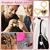 4Pcs 316 Stainless Steel Heart Locket Pendant Keychains KEYC-PH01620-5