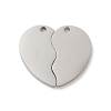 Non-Tarnish 304 Stainless Steel Split Pendants STAS-K270-09P-1