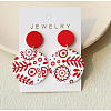Acrylic Dangle Stud Earrings FS-WG5876E-04-1