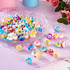  70Pcs 7 Colors Glass European Beads GPDL-TA0001-03-14