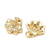 High Polished Ocean Brass Micro Pave Clear Cubic Zirconia Pendants CU-CBAF3CF-02K-01-2