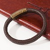 Braided Microfiber Leather Cord Bracelets for Women Men BJEW-D304-06R-02-5