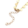 Brass Heart Link Chain Necklaces NJEW-JN03184-01-3