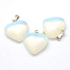 Heart Opalite Pendants G-Q438-06-2