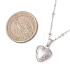 316 Stainless Steel Heart Locket Pendant 304 Stainless Steel Satellite Chain Necklaces for Women NJEW-JN05821-3